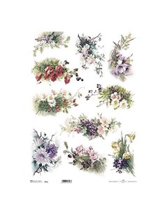 Ριζόχαρτο "bouquets 3" 42x29.7εκ.   (ITD-R053L)