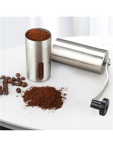 Χειροκίνητος μύλος κοπής καφέ espresso AG55B, ανοξείδωτος, ασημί