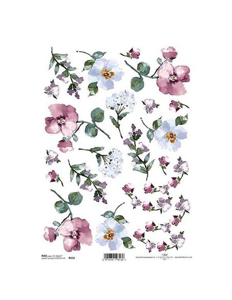 Ριζόχαρτο "cherry" 21x29εκ.   (ITD-R116)