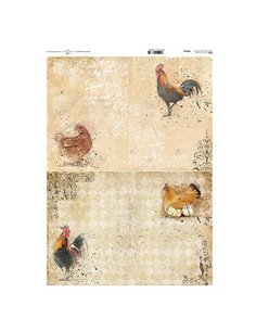 Ριζόχαρτο "hens" 42x29.7εκ.   (ITD-R205L)