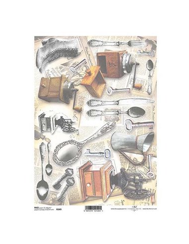 Ριζόχαρτο "vintage" 21x29εκ.   (ITD-R349)