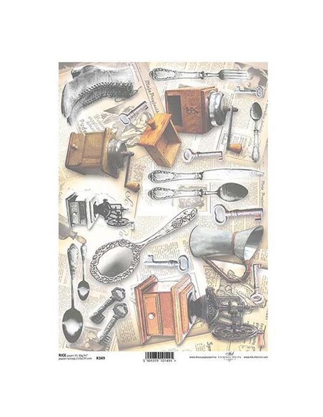 Ριζόχαρτο "vintage" 21x29εκ.   (ITD-R349)