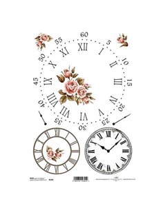 Ριζόχαρτο "clocks 1" 21x29εκ.   (ITD-R144)