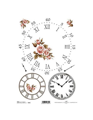 Ριζόχαρτο "clocks 1" 21x29εκ.   (ITD-R144)