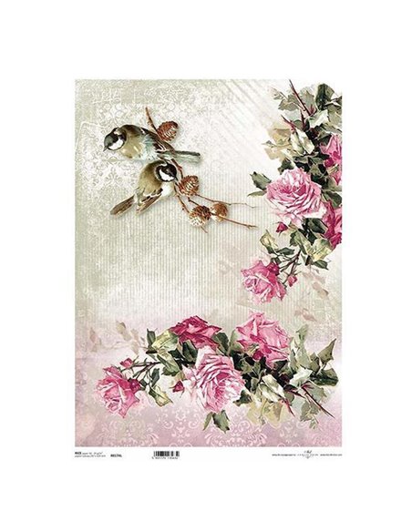 Ριζόχαρτο "roses" 42x29.7εκ.   (ITD-R174L)