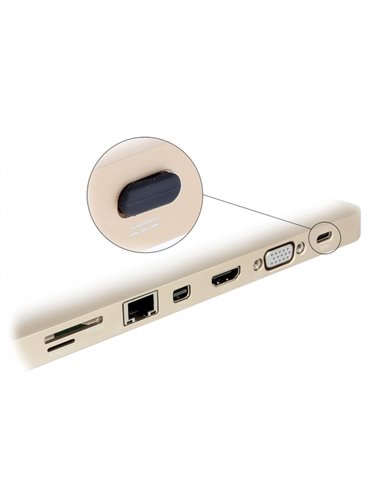 DELOCK κάλυμμα προστασίας για θύρα USB-C 64014, μαύρο, 10τμχ