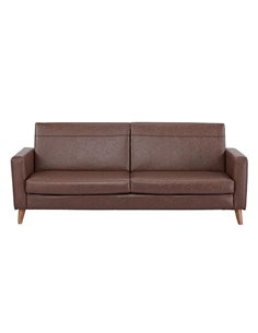 Καναπές κρεβάτι τριθέσιος Nextdeco Soho καφέ Υ81x201x90εκ.