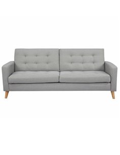 Soho καναπές-κρεβάτι τριθέσιος ανοιχτό γκρι Υ81x201x90εκ.