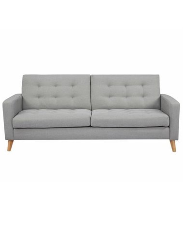 Soho καναπές-κρεβάτι τριθέσιος ανοιχτό γκρι Υ81x201x90εκ.