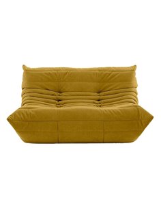 Καναπές διθέσιος Nextdeco Togo Alcantara μουσταρδί Υ70x132x102εκ