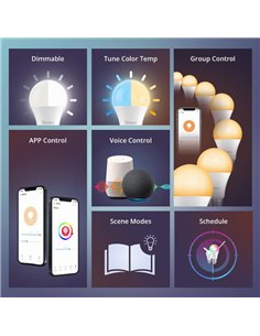 SONOFF smart λάμπα LED B02-BL-A60, Wi-Fi, 9W, E27, 2700K-6500K