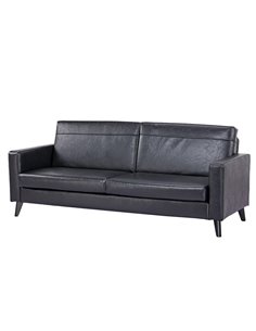 Καναπές κρεβάτι τριθέσιος Nextdeco Soho μαύρος Υ81x201x90εκ.