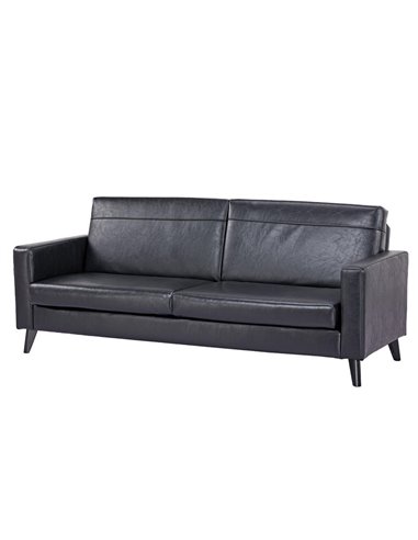 Καναπές κρεβάτι τριθέσιος Nextdeco Soho μαύρος Υ81x201x90εκ.