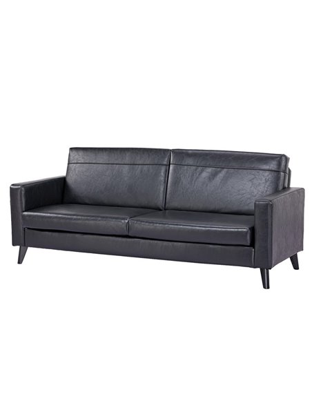 Καναπές κρεβάτι τριθέσιος Nextdeco Soho μαύρος Υ81x201x90εκ.