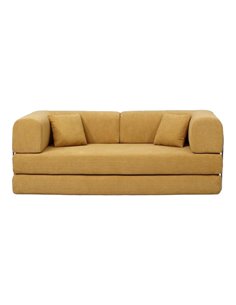 Compressed Nextdeco καναπές-κρεβάτι κίτρινος 200x100x75εκ.