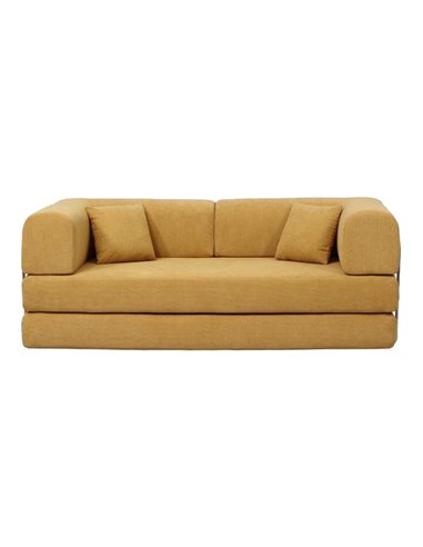 Compressed Nextdeco καναπές-κρεβάτι κίτρινος 200x100x75εκ.