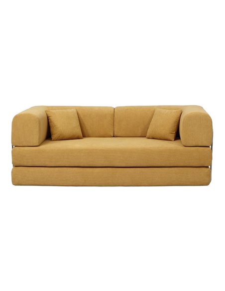 Compressed Nextdeco καναπές-κρεβάτι κίτρινος 200x100x75εκ.