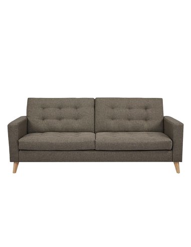 Καναπές κρεβάτι τριθέσιος Nextdeco Soho καφέ-μπεζ Υ81x201x90εκ.