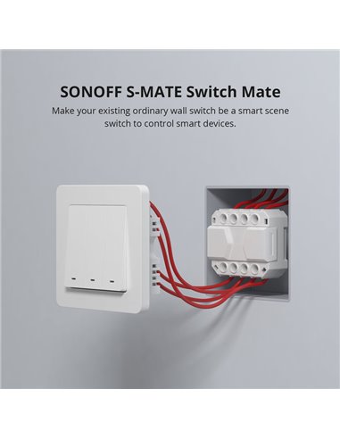 SONOFF smart διακόπτης S-MATE, 3 κανάλια, 16A, λευκός