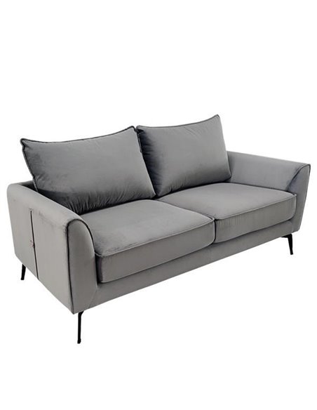 Καναπές τριθέσιος Nextdeco Harold γκρι Y87x219x88εκ.