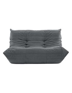 Καναπές διθέσιος Nextdeco Togo Αlcantara σκούρο γκρι Υ70x132x102εκ