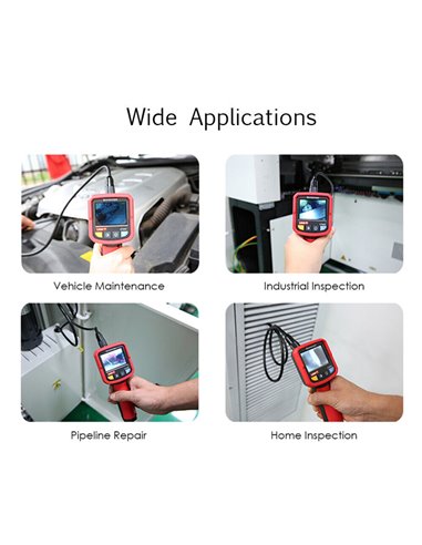 UNI-T ενδοσκοπική κάμερα UT665 με οθόνη απεικόνισης, LED, 1m, IP67