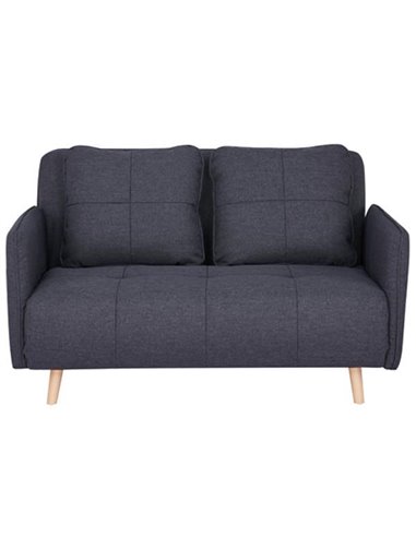 Καναπές κρεβάτι διθέσιος Nexdeco Rome σκούρο γκρι Υ81x120x52εκ.