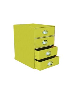 Next συρταριέρα 4 συρτάρια classic κίτρινη Α4 Υ36x24x33εκ.