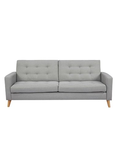 Καναπές κρεβάτι τριθέσιος Nextdeco Soho khaki light Υ81x201x90εκ.