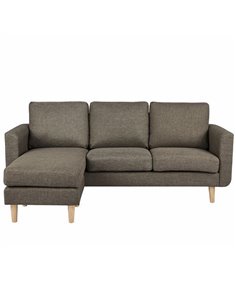 Καναπές γωνιακός Nextdeco Flex καφέ Υ83x197x137εκ