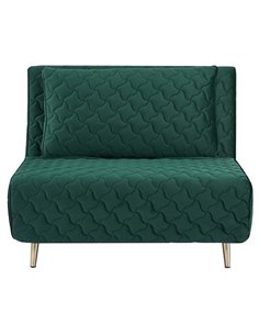 Πολυθρόνα κρεβάτι Nextdeco Barcelona καπιτονέ πράσινο Υ83x106x92εκ.