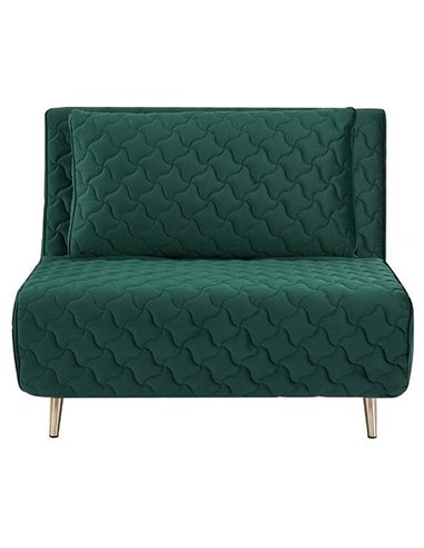 Πολυθρόνα κρεβάτι Nextdeco Barcelona καπιτονέ πράσινο Υ83x106x92εκ.