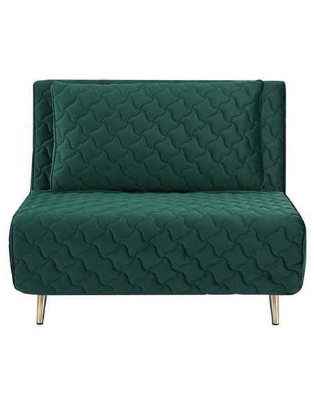 Πολυθρόνα κρεβάτι Nextdeco Barcelona καπιτονέ πράσινο Υ83x106x92εκ.