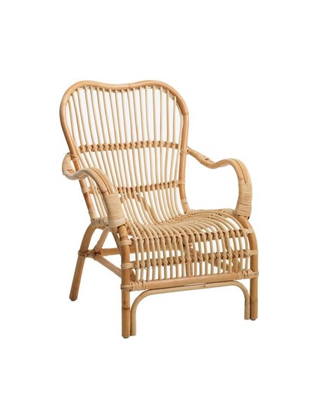 Πολυθρόνα Nextdeco Akela από φυσικό rattan Υ87x80x6εκ.