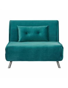 Πολυθρόνα κρεβάτι Nextdeco Berlin πετρόλ Υ92x100x91εκ.