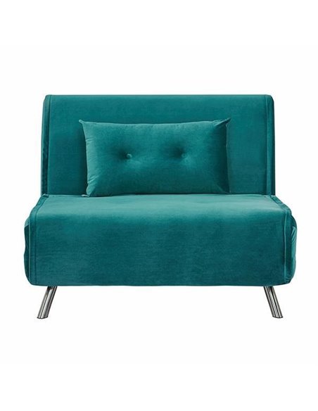 Πολυθρόνα κρεβάτι Nextdeco Berlin πετρόλ Υ92x100x91εκ.