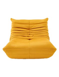 Πολυθρόνα Nextdeco Togo Alcantara κίτρινη Y70x85x103εκ