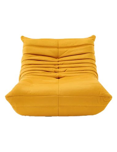 Πολυθρόνα Nextdeco Togo Alcantara κίτρινη Y70x85x103εκ