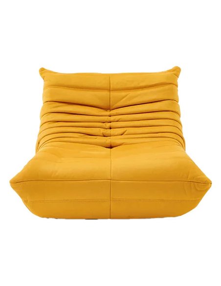 Πολυθρόνα Nextdeco Togo Alcantara κίτρινη Y70x85x103εκ