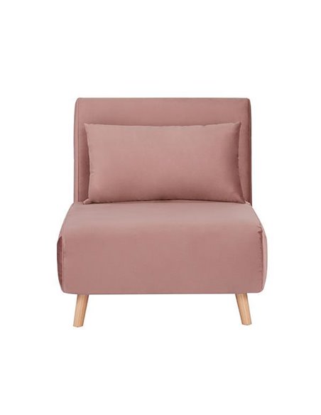 Πολυθρόνα κρεβάτι Nextdeco Stockholm ροζ Υ90x76x81εκ.