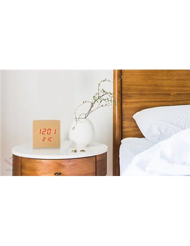 LTC ψηφιακό ρολόι LXLTC05 με ξυπνητήρι & θερμόμετρο, επιτραπέζιο, καφέ