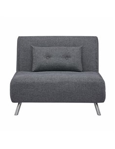 Πολυθρόνα κρεβάτι Nextdeco Berlin σκούρο γκρι Υ92x100x91εκ.