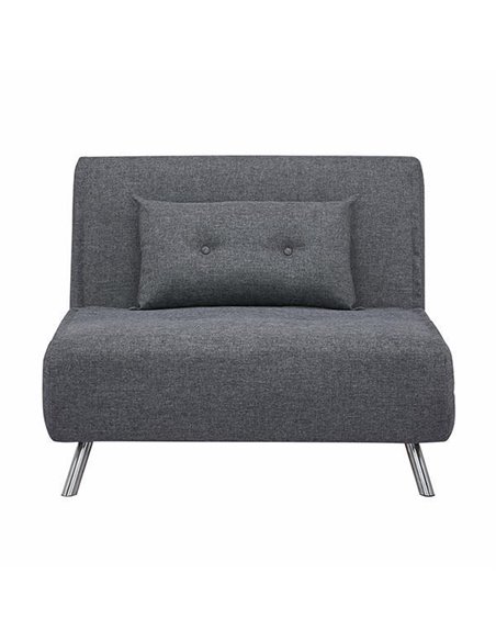 Πολυθρόνα κρεβάτι Nextdeco Berlin σκούρο γκρι Υ92x100x91εκ.