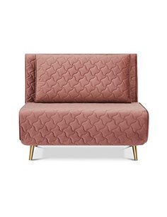 Πολυθρόνα κρεβάτι Nextdeco Barcelona καπιτονέ ροζ Υ83x106x92εκ.