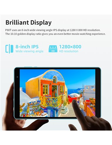 TECLAST tablet P80T, 8" HD, 3/32GB, Android 12, μπλε