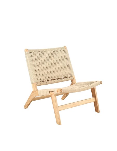 Πολυθρόνα Nextdeco Bogdan δέρμα και ξύλο Υ73,5x65,5x81εκ.