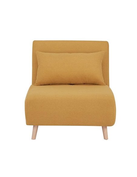 Πολυθρόνα κρεβάτι Nextdeco Stockholm μουσταρδί Υ90x76x81εκ.