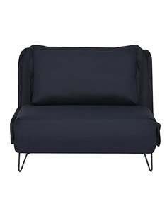 Πολυθρόνα κρεβάτι Nextdeco Madrid μαύρη Υ82x112x92εκ.