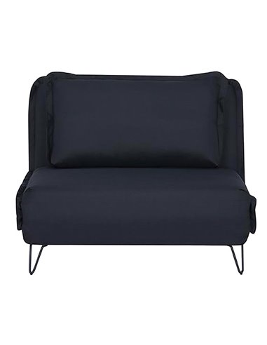 Πολυθρόνα κρεβάτι Nextdeco Madrid μαύρη Υ82x112x92εκ.