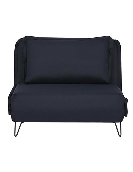 Πολυθρόνα κρεβάτι Nextdeco Madrid μαύρη Υ82x112x92εκ.